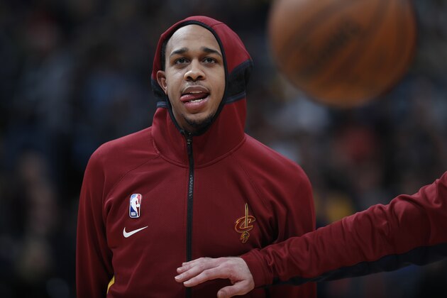 Cleveland Cavaliers forward John Henson (31) in the second half of an NBA basketball game Saturday, Jan. 11, 2020, in Denver. The Cavaliers won 111-103. (AP Photo/David Zalubowski)