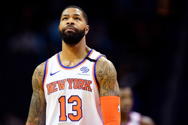 CHARLOTTE, NORTH CAROLINA - JANUARY 28: Marcus Morris Sr. #13 of the New York Knicks during the fourth quarter of their game against the Charlotte Hornets at Spectrum Center on January 28, 2020 in Charlotte, North Carolina. NOTE TO USER: User expressly acknowledges and agrees that, by downloading and/or using this photograph, user is consenting to the terms and conditions of the Getty Images License Agreement. (Photo by Jacob Kupferman/Getty Images)