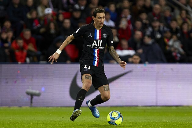 PARIS, FRANCE - FEBRUARY 01: Angel Di Maria of Paris Saint-Germain in action during the Ligue 1 match between Paris Saint-Germain and Montpellier HSC at Parc des Princes on February 01, 2020 in Paris, France. (Photo by Quality Sport Images/Getty Images)