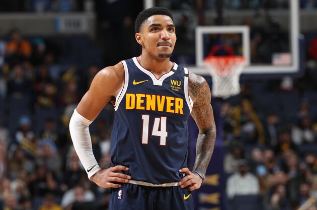 MEMPHIS, TN - JANUARY 28: Gary Harris #14 of the Denver Nuggets looks on during the game against the Memphis Grizzlies on January 28, 2020 at FedExForum in Memphis, Tennessee. NOTE TO USER: User expressly acknowledges and agrees that, by downloading and or using this photograph, User is consenting to the terms and conditions of the Getty Images License Agreement. Mandatory Copyright Notice: Copyright 2020 NBAE (Photo by Joe Murphy/NBAE via Getty Images) MEMPHIS, TN - JANUARY 28: Gary Harris #14 of the Denver Nuggets looks on during the game against the Memphis Grizzlies on January 28, 2020 at FedExForum in Memphis, Tennessee. NOTE TO USER: User expressly acknowledges and agrees that, by downloading and or using this photograph, User is consenting to the terms and conditions of the Getty Images License Agreement. Mandatory Copyright Notice: Copyright 2020 NBAE (Photo by Joe Murphy/NBAE via Getty Images)