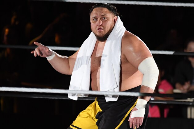 TOKYO,JAPAN - JUNE 29: Samoa Joe enters the ring during the WWE Live Tokyo at Ryogoku Kokugikan on June 29, 2019 in Tokyo, Japan. (Photo by Etsuo Hara/Getty Images)