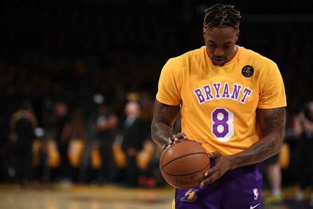 LOS ANGELES, CALIFORNIA - JANUARY 31:  Dwight Howard #39 of the Los Angeles Lakers warms up before the game against the Portland Trail Blazers at Staples Center on January 31, 2020 in Los Angeles, California. (Photo by Harry How/Getty Images)