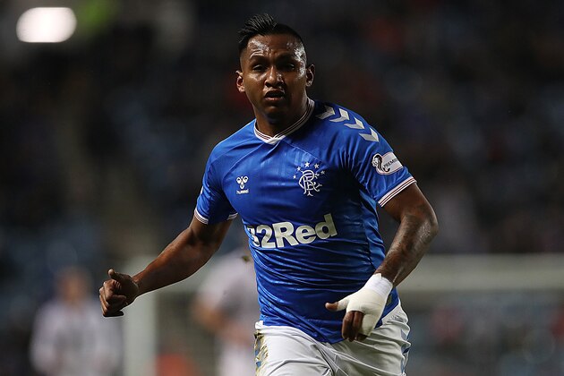 GLASGOW, SCOTLAND - JANUARY 29: Alfredo Morelos of Rangers is seen in action during the Ladbrokes Premiership match between Rangers and Ross County at Ibrox Stadium on January 29, 2020 in Glasgow, Scotland. (Photo by Ian MacNicol/Getty Images)
