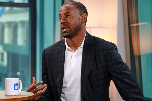 NEW YORK, NY - JUNE 25: Andre Iguodala at LinkedIn on June 25, 2019 in New York City. (Photo by Jason Mendez/Getty Images)