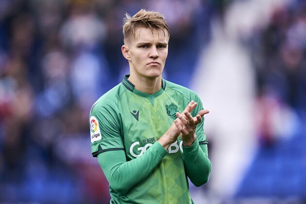 LEGANES, SPAIN - FEBRUARY 02: Martin Odegaard of Real Sociedad reacts at the end of the game during the Liga match between CD Leganes and Real Sociedad at Estadio Municipal de Butarque on February 02, 2020 in Leganes, Spain. (Photo by Quality Sport Images/Getty Images)
