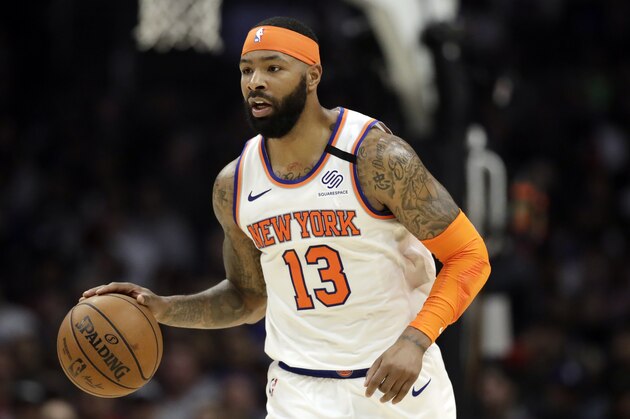 New York Knicks' Marcus Morris Sr. during an NBA basketball game against the Los Angeles Clippers Saturday, Jan. 4, 2020, in Los Angeles. (AP Photo/Marcio Jose Sanchez)
