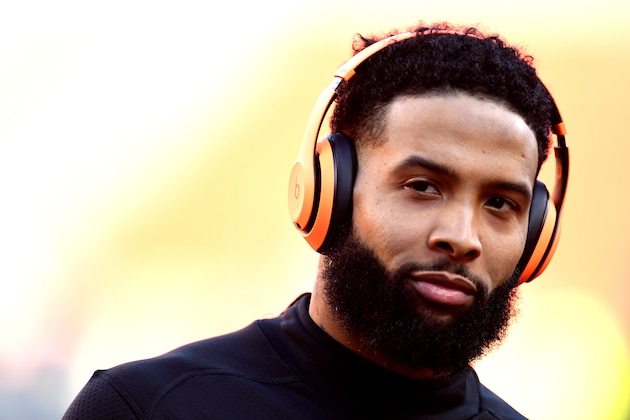 CLEVELAND, OHIO - DECEMBER 22: Odell Beckham Jr. #13 of the Cleveland Browns warms up prior to the game against the Baltimore Ravens at FirstEnergy Stadium on December 22, 2019 in Cleveland, Ohio. (Photo by Jason Miller/Getty Images)