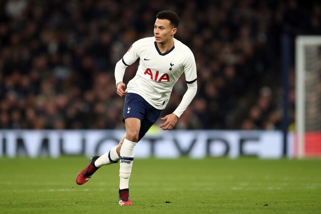 LONDON, ENGLAND - FEBRUARY 05: Dele Alli of Tottenham Hotspur during the FA Cup Fourth Round Replay match between Tottenham Hotspur and Southampton FC at Tottenham Hotspur Stadium on February 5, 2020 in London, England. (Photo by Marc Atkins/Getty Images)