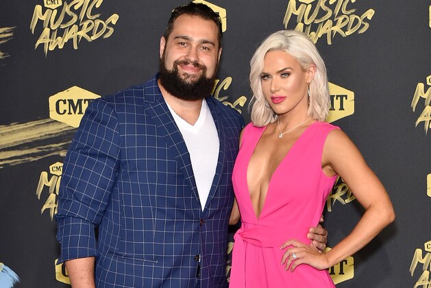 NASHVILLE, TN - JUNE 06:  WWE superstars Rusev and Lana attend the 2018 CMT Music Awards at Bridgestone Arena on June 6, 2018 in Nashville, Tennessee.  (Photo by Mike Coppola/Getty Images for CMT)