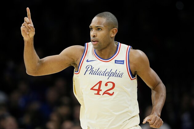 Philadelphia 76ers' Al Horford plays during an NBA basketball game against the Washington Wizards, Saturday, Dec. 21, 2019, in Philadelphia. (AP Photo/Matt Slocum)