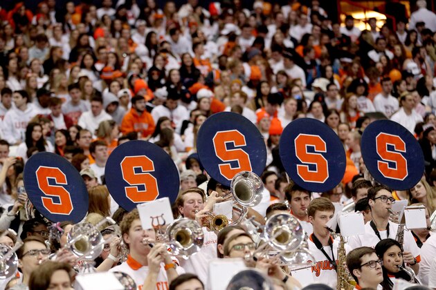 SYRACUSE, NEW YORK - FEBRUARY 01: Syracuse Orange band plays before an NCAA basketball game between the Syracuse Orange and the Duke Blue Devils at the Carrier Dome on February 01, 2020 in Syracuse, New York. (Photo by Bryan M. Bennett/Getty Images)