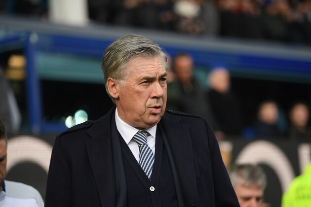 LIVERPOOL, ENGLAND - FEBRUARY 08: Carlo Ancelotti, Manager of Everton during the Premier League match between Everton FC and Crystal Palace at Goodison Park on February 08, 2020 in Liverpool, United Kingdom. (Photo by Michael Regan/Getty Images)