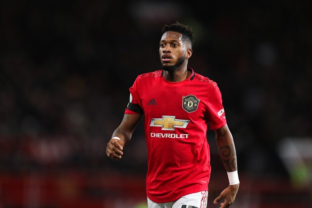 MANCHESTER, ENGLAND - FEBRUARY 01: Fred of Manchester United during the Premier League match between Manchester United and Wolverhampton Wanderers at Old Trafford on February 1, 2020 in Manchester, United Kingdom. (Photo by Matthew Ashton- AMA/Getty Images)