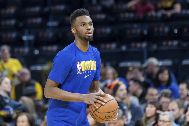 Golden State Warriors guard Andrew Wiggins shoots during warmups before an NBA basketball game against the Los Angeles Lakers in San Francisco Saturday, Feb. 8, 2020. (AP Photo/John Hefti)in the first half of an NBA basketball game in San Francisco Saturday, Feb. 8, 2020. (AP Photo/John Hefti) Golden State Warriors guard Andrew Wiggins shoots during warmups before an NBA basketball game against the Los Angeles Lakers in San Francisco Saturday, Feb. 8, 2020. (AP Photo/John Hefti)in the first half of an NBA basketball game in San Francisco Saturday, Feb. 8, 2020. (AP Photo/John Hefti)
