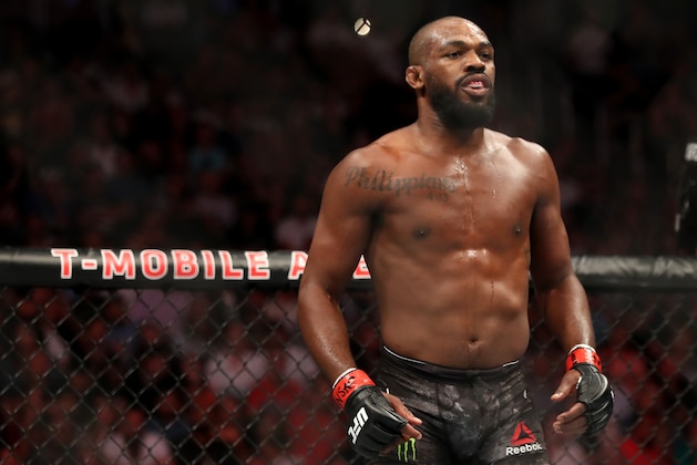 LAS VEGAS, NEVADA - JULY 06:  Jon Jones of the United States looks on prior to his UFC Light Heavyweight Title bout against Thiago Santos of Brazil at T-Mobile Arena on July 06, 2019 in Las Vegas, Nevada.  Jones defeated Santos by decision. (Photo by Sean M. Haffey/Getty Images)