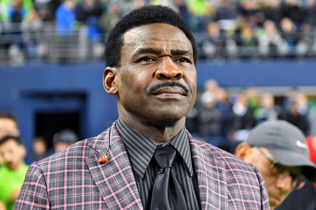SEATTLE, WASHINGTON - OCTOBER 03: HOF wide receiver Michael Irvin of the Dallas Cowboys watches the game against the Seattle Seahawks and the Los Angeles Rams at CenturyLink Field on October 03, 2019 in Seattle, Washington. The Seattle Seahawks top the Los Angeles Rams 30-29. (Photo by Alika Jenner/Getty Images)