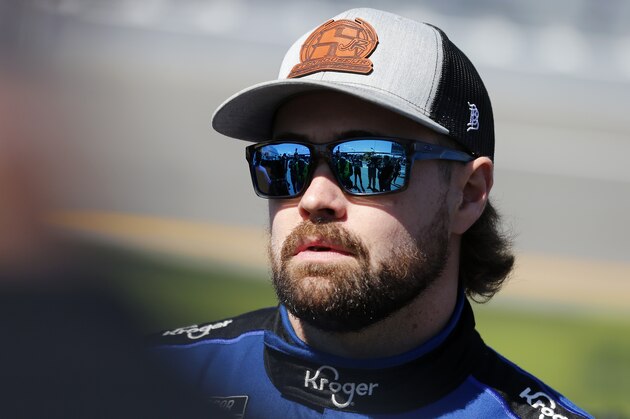 DAYTONA BEACH, FLORIDA - FEBRUARY 09: Ricky Stenhouse Jr., driver of the #47 Kroger Chevrolet, looks on during qualifying for the NASCAR Cup Series 62nd Annual Daytona 500 at Daytona International Speedway on February 09, 2020 in Daytona Beach, Florida. (Photo by Brian Lawdermilk/Getty Images)