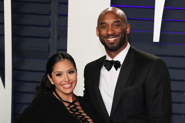 US basketball player Kobe Bryant and wife Vanessa Laine Bryant attend the 2019 Vanity Fair Oscar Party following the 91st Academy Awards at The Wallis Annenberg Center for the Performing Arts in Beverly Hills on February 24, 2019. (Photo by Jean-Baptiste LACROIX / AFP) (Photo by JEAN-BAPTISTE LACROIX/AFP via Getty Images)