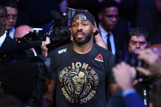 HOUSTON, TEXAS - FEBRUARY 08:  Jon Jones walks to the octagon prior to his light heavyweight championship bout during the UFC 247 event at Toyota Center on February 08, 2020 in Houston, Texas. (Photo by Josh Hedges/Zuffa LLC via Getty Images)