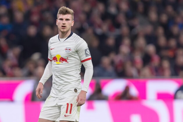 MUNICH, GERMANY - FEBRUARY 09: (BILD ZEITUNG OUT) Timo Werner of RB Leipzig Looks on during the Bundesliga match between FC Bayern Muenchen and RB Leipzig at Allianz Arena on February 9, 2020 in Munich, Germany. (Photo by DeFodi Images via Getty Images) MUNICH, GERMANY - FEBRUARY 09: (BILD ZEITUNG OUT) Timo Werner of RB Leipzig Looks on during the Bundesliga match between FC Bayern Muenchen and RB Leipzig at Allianz Arena on February 9, 2020 in Munich, Germany. (Photo by DeFodi Images via Getty Images)