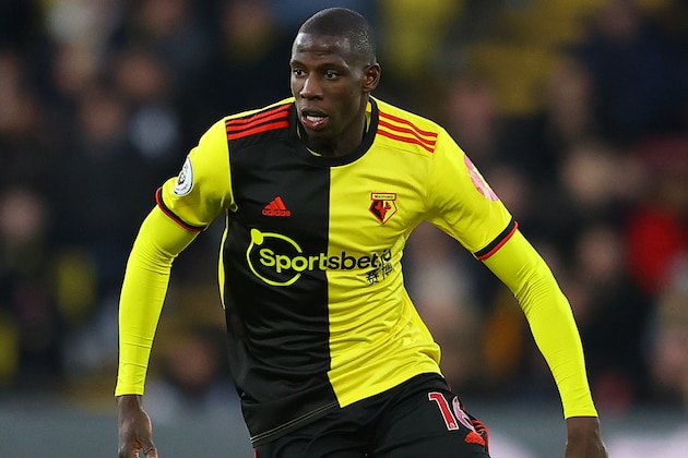WATFORD, ENGLAND - FEBRUARY 01: Abdoulaye Doucouré of Watford in action during the Premier League match between Watford FC and Everton FC at Vicarage Road on February 01, 2020 in Watford, United Kingdom. (Photo by Richard Heathcote/Getty Images)