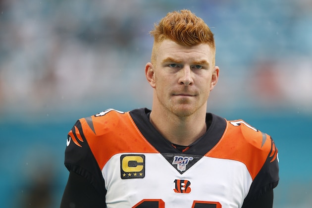 MIAMI, FLORIDA - DECEMBER 22: Andy Dalton #14 of the Cincinnati Bengals looks on against the Miami Dolphins prior to the game at Hard Rock Stadium on December 22, 2019 in Miami, Florida. (Photo by Michael Reaves/Getty Images) MIAMI, FLORIDA - DECEMBER 22: Andy Dalton #14 of the Cincinnati Bengals looks on against the Miami Dolphins prior to the game at Hard Rock Stadium on December 22, 2019 in Miami, Florida. (Photo by Michael Reaves/Getty Images)