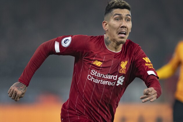 WOLVERHAMPTON, ENGLAND - JANUARY 23: Roberto Firmino of Liverpool in action during the Premier League match between Wolverhampton Wanderers and Liverpool FC at Molineux on January 23, 2020 in Wolverhampton, United Kingdom. (Photo by Visionhaus)