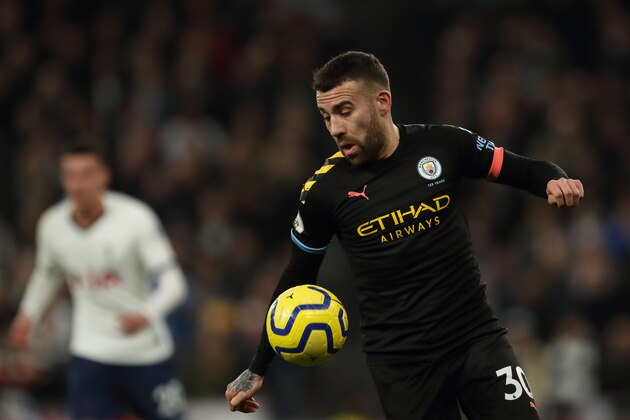LONDON, ENGLAND - FEBRUARY 02: Nicolas Otamendi of Manchester City during the Premier League match between Tottenham Hotspur and Manchester City at Tottenham Hotspur Stadium on February 2, 2020 in London, United Kingdom. (Photo by James Williamson - AMA/Getty Images)