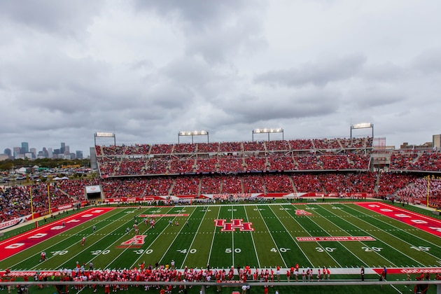 Wide view of TDECU Stadium during the first quarter of an NCAA college football game between Houston and Navy Saturday, Nov. 27, 2015, in Houston, Texas. Houston defeated Navy 52-31. (AP Photo/Juan DeLeon) Wide view of TDECU Stadium during the first quarter of an NCAA college football game between Houston and Navy Saturday, Nov. 27, 2015, in Houston, Texas. Houston defeated Navy 52-31. (AP Photo/Juan DeLeon)