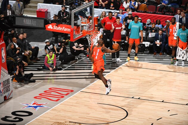 CHICAGO, IL - FEBRUARY 14: Zion Williamson #1 of Team USA dunks the ball against Team World during the 2020 NBA All-Star Rising Stars Game on February 14, 2020 at the United Center in Chicago, Illinois. NOTE TO USER: User expressly acknowledges and agrees that, by downloading and or using this photograph, User is consenting to the terms and conditions of the Getty Images License Agreement. Mandatory Copyright Notice: Copyright 2020 NBAE (Photo by Garrett Ellwood/NBAE via Getty Images) CHICAGO, IL - FEBRUARY 14: Zion Williamson #1 of Team USA dunks the ball against Team World during the 2020 NBA All-Star Rising Stars Game on February 14, 2020 at the United Center in Chicago, Illinois. NOTE TO USER: User expressly acknowledges and agrees that, by downloading and or using this photograph, User is consenting to the terms and conditions of the Getty Images License Agreement. Mandatory Copyright Notice: Copyright 2020 NBAE (Photo by Garrett Ellwood/NBAE via Getty Images)