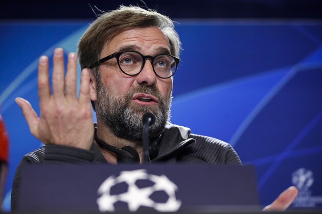 MADRID, SPAIN - FEBRUARY 17: coach Jurgen Klopp of Liverpool FC during the   Press conference Liverpool  at the Estadio Wanda Metropolitano on February 17, 2020 in Madrid Spain (Photo by David S. Bustamante/Soccrates/Getty Images)