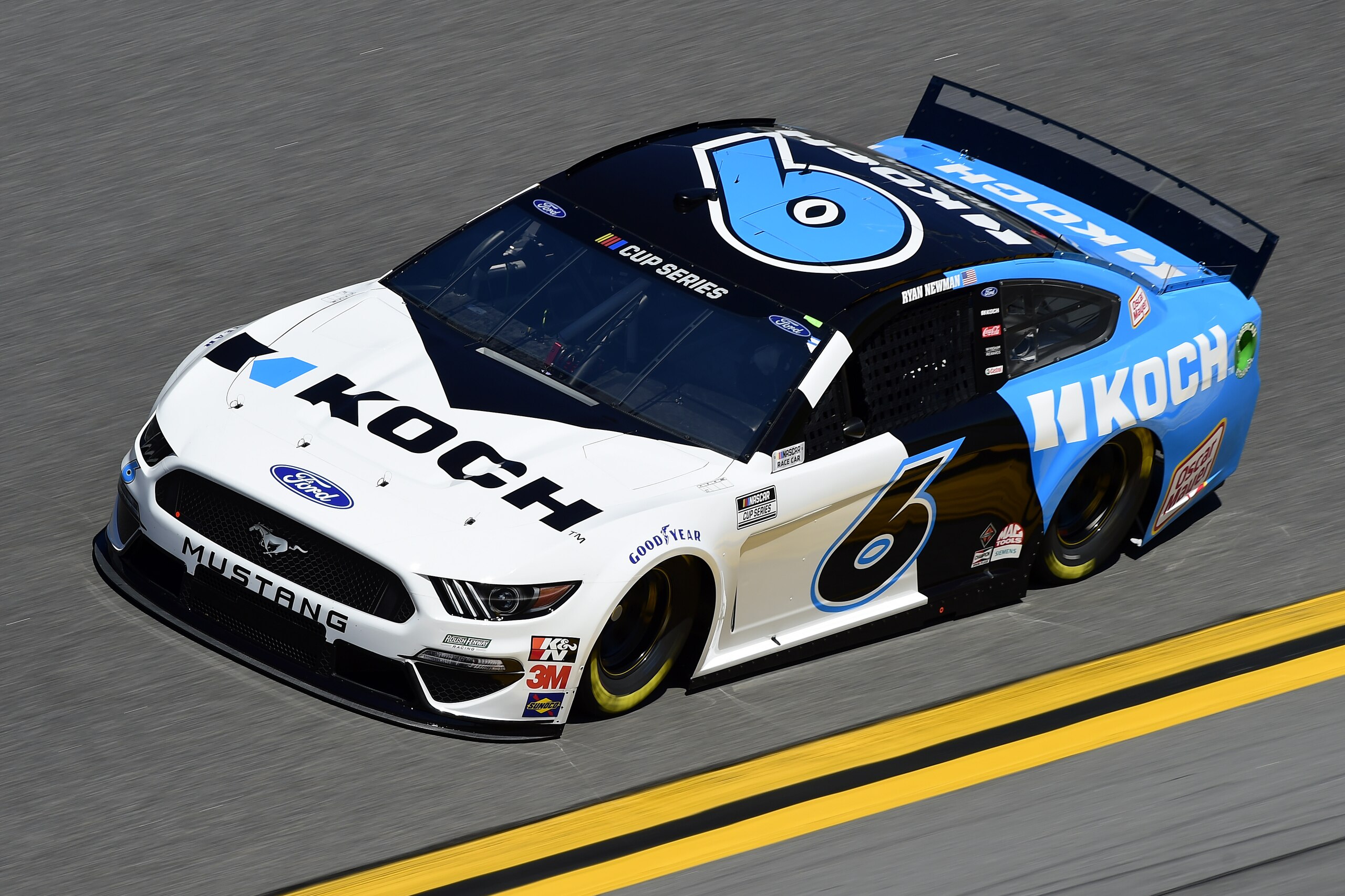 DAYTONA BEACH, FLORIDA - FEBRUARY 08: Ryan Newman, driver of the #6 Koch Industries Ford, practices for the NASCAR Cup Series 62nd Annual Daytona 500 at Daytona International Speedway on February 08, 2020 in Daytona Beach, Florida. (Photo by Jared C. Tilton/Getty Images)