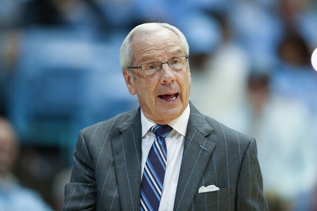 CHAPEL HILL, NC - JANUARY 04: Head coach Roy Williams of the University of North Carolina during a game between Georgia Tech and North Carolina at Dean E. Smith Center on January 4, 2020 in Chapel Hill, North Carolina. (Photo by Andy Mead/ISI Photos/Getty Images).