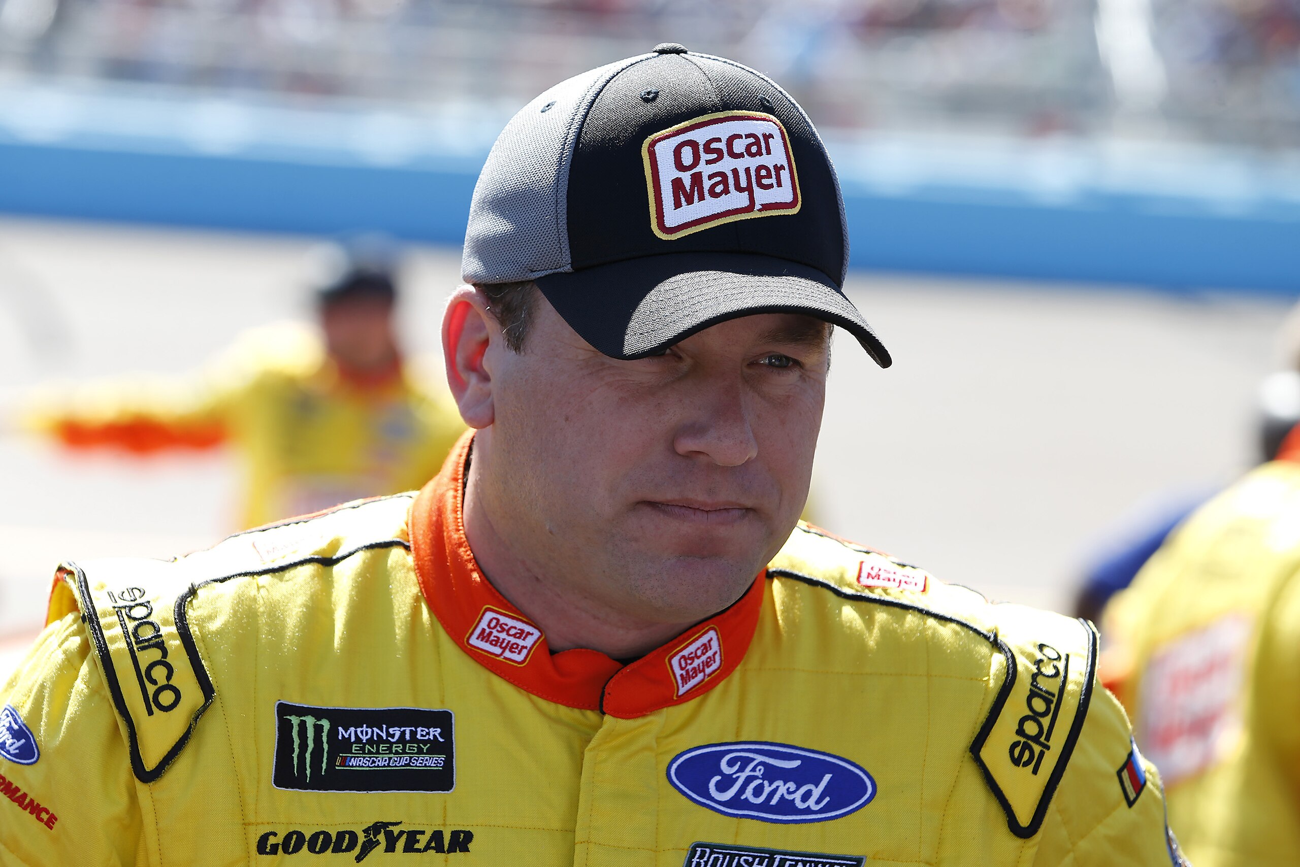 Driver Ryan Newman prior to the start of the NASCAR Cup Series auto race at ISM Raceway, Sunday, March 10, 2019, in Avondale, Ariz. (AP Photo/Ralph Freso)