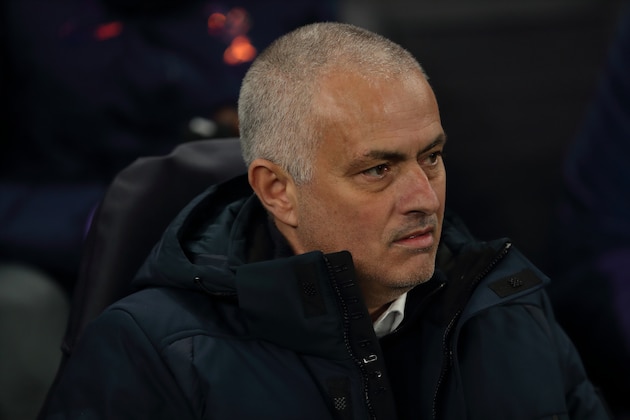 LONDON, ENGLAND - FEBRUARY 19: Tottenham Hotspur manager / head coach Jose Mourinho during the UEFA Champions League round of 16 first leg match between Tottenham Hotspur and RB Leipzig at Tottenham Hotspur Stadium on February 19, 2020 in London, United Kingdom. (Photo by James Williamson - AMA/Getty Images) LONDON, ENGLAND - FEBRUARY 19: Tottenham Hotspur manager / head coach Jose Mourinho during the UEFA Champions League round of 16 first leg match between Tottenham Hotspur and RB Leipzig at Tottenham Hotspur Stadium on February 19, 2020 in London, United Kingdom. (Photo by James Williamson - AMA/Getty Images)