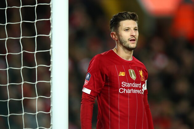 LIVERPOOL, ENGLAND - JANUARY 05: Adam Lallana of Liverpool during the FA Cup Third Round match between Liverpool and Everton at Anfield on January 5, 2020 in Liverpool, England. (Photo by Robbie Jay Barratt - AMA/Getty Images)