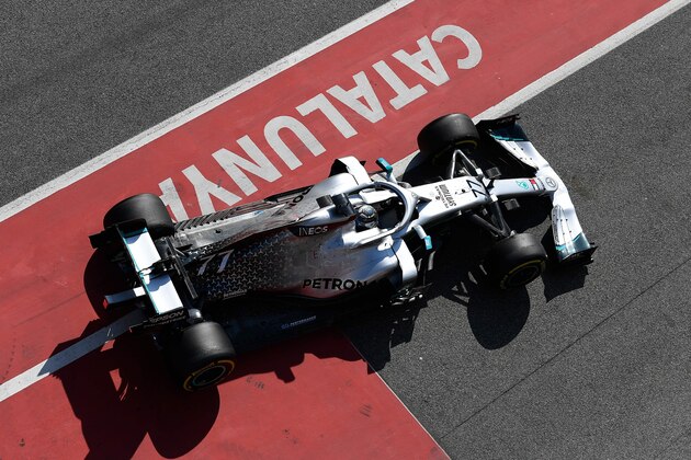 Mercedes' Finnish driver Valtteri Bottas drives during the tests for the new Formula One Grand Prix season at the Circuit de Catalunya in Montmelo in the outskirts of Barcelona on February 21, 2020. (Photo by LLUIS GENE / AFP) (Photo by LLUIS GENE/AFP via Getty Images)