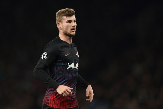 LONDON, ENGLAND - FEBRUARY 19: Timo Werner of RB Leipzig during the UEFA Champions League round of 16 first leg match between Tottenham Hotspur and RB Leipzig at Tottenham Hotspur Stadium on February 19, 2020 in London, United Kingdom. (Photo by James Williamson - AMA/Getty Images)