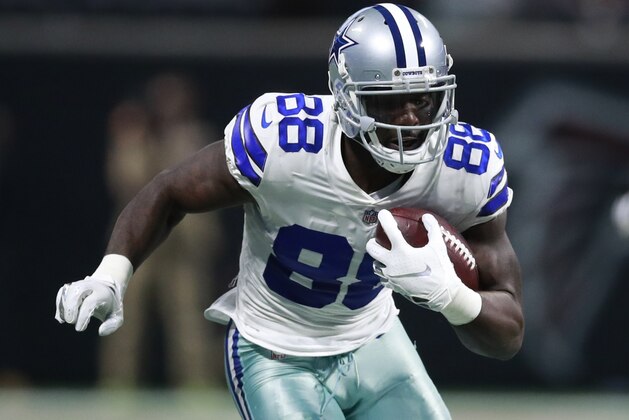 Dallas Cowboys wide receiver Dez Bryant (88) runs with the ball after a catch against the Atlanta Falcons during an NFL football game, Sunday, November 12, 2017, in Atlanta. The Falcons won 27-7. (Jeff Haynes/AP Images for Panini)