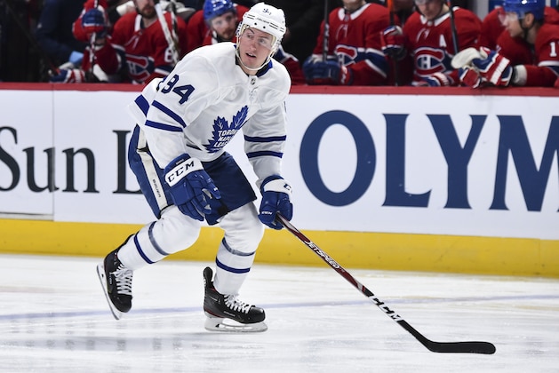 MONTREAL, QC - FEBRUARY 08:  Tyson Barrie #94 of the Toronto Maple Leafs skates against the Montreal Canadiens during the second period at the Bell Centre on February 8, 2020 in Montreal, Canada.  The Montreal Canadiens defeated the Toronto Maple Leafs 2-1 in overtime.  (Photo by Minas Panagiotakis/Getty Images)