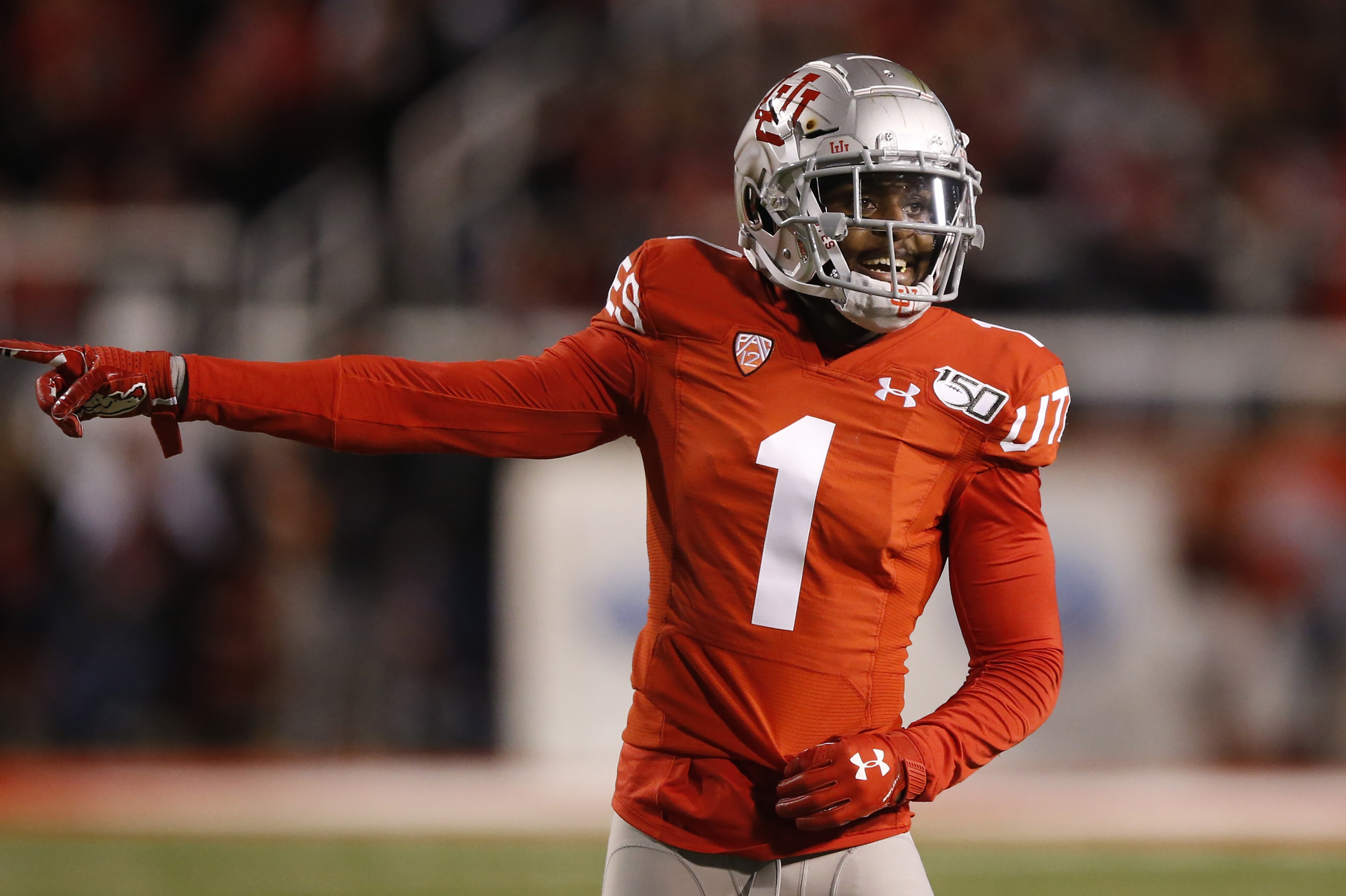 Utah defensive back Jaylon Johnson (1) looks on in the second half during an NCAA college football game against UCLA Saturday, Nov. 16, 2019, in Salt Lake City. (AP Photo/Rick Bowmer) Utah defensive back Jaylon Johnson (1) looks on in the second half during an NCAA college football game against UCLA Saturday, Nov. 16, 2019, in Salt Lake City. (AP Photo/Rick Bowmer)