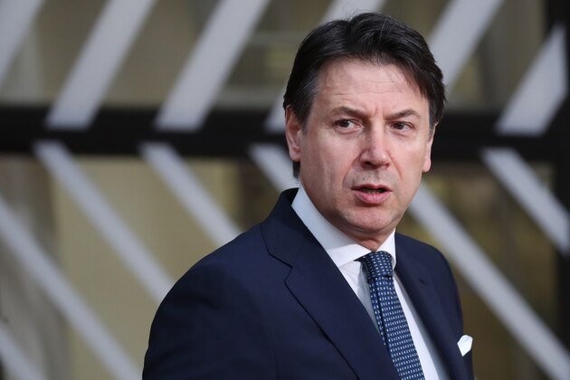 Italy's Prime Minister Giuseppe Conte arrives for a special European Council summit in Brussels on February 20, 2020, held to discuss the next long-term budget of the European Union (EU). (Photo by Aris Oikonomou / AFP) (Photo by ARIS OIKONOMOU/AFP via Getty Images)
