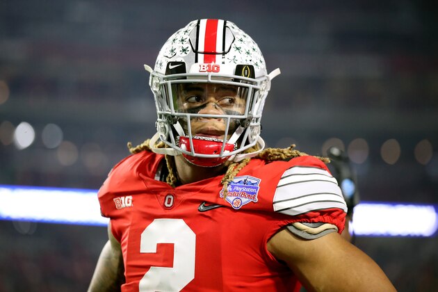 GLENDALE, ARIZONA - DECEMBER 28:  Chase Young #2 of the Ohio State Buckeyes reacts against the Ohio State Buckeyes in the second half during the College Football Playoff Semifinal at the PlayStation Fiesta Bowl at State Farm Stadium on December 28, 2019 in Glendale, Arizona. (Photo by Christian Petersen/Getty Images)