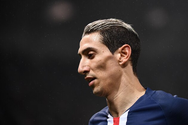 Paris Saint-Germain's Argentine midfielder Angel Di Maria reacts  during the French L1 football match between Paris Saint-Germain (PSG) and Girondins de Bordeaux at the Parc des Princes stadium in Paris, on February 23, 2020. (Photo by FRANCK FIFE / AFP) (Photo by FRANCK FIFE/AFP via Getty Images)