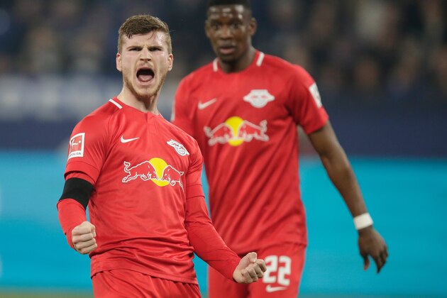GELSENKIRCHEN, GERMANY - FEBRUARY 22: Timo Werner of RB Leipzig during the German Bundesliga match between Schalke 04 v RB Leipzig at the Veltins Arena on February 22, 2020 in Gelsenkirchen Germany (Photo by Peter Lous/Soccrates/Getty Images) GELSENKIRCHEN, GERMANY - FEBRUARY 22: Timo Werner of RB Leipzig during the German Bundesliga match between Schalke 04 v RB Leipzig at the Veltins Arena on February 22, 2020 in Gelsenkirchen Germany (Photo by Peter Lous/Soccrates/Getty Images)