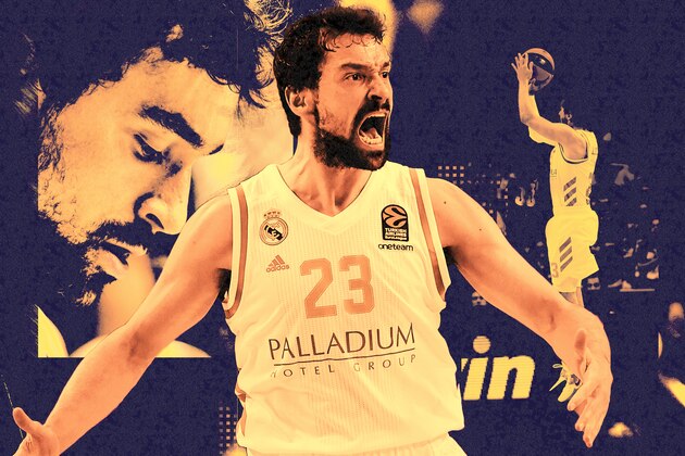 MADRID, SPAIN - JANUARY 24: Sergio Llull of Real Madrid in action during the 2019/2020 Turkish Airlines EuroLeague Regular Season Round 21 match between Real Madrid and Anadolu Efes Istanbul at Wizink Center on January 24, 2020 in Madrid, Spain. (Photo by Sonia Canada/Getty Images)