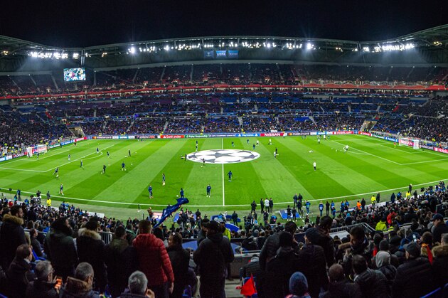 LYON, FRANCE - FEBRUARY 26: General view of Groupama Stadium during the warm up before the UEFA Champions League round of 16 first leg match between Olympique Lyon and Juventus at Parc Olympique on February 26, 2020 in Lyon, France. (Photo by RvS.Media/Monika Majer/Getty Images) LYON, FRANCE - FEBRUARY 26: General view of Groupama Stadium during the warm up before the UEFA Champions League round of 16 first leg match between Olympique Lyon and Juventus at Parc Olympique on February 26, 2020 in Lyon, France. (Photo by RvS.Media/Monika Majer/Getty Images)