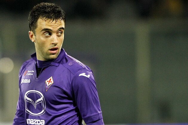 Fiorentina's  Giuseppe Rossi looks on during a Serie A soccer match between Fiorentina and Sampdoria at the Artemio Franchi stadium in Florence, Italy, Sunday, Nov. 10,  2013. (AP Photo/Fabrizio Giovannozzi)
