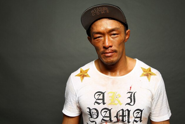 SAITAMA, JAPAN - SEPTEMBER 20: Yoshihiro Akiyama poses for a photo backstage during the UFC Fight Night event inside the Saitama Arena on September 20, 2014 in Saitama, Japan. (Photo by Mike Roach/Zuffa LLC/Zuffa LLC via Getty Images)