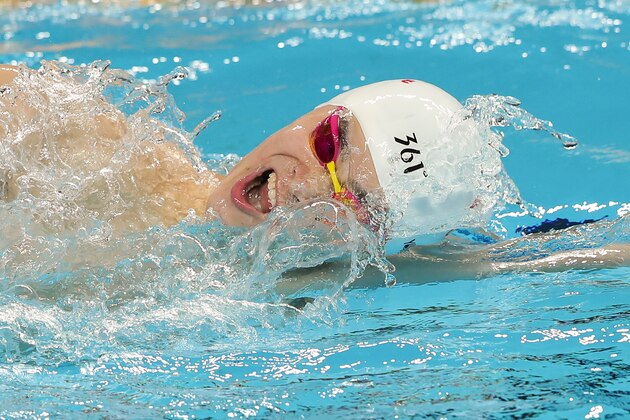 BEIJING, CHINA - JANUARY 19:  Sun Yang of China competes in the Men's 400m Freestyle Final during the day two of FINA Champions Swim Series 2020-Beijing at Ying Tung Swimming Hall of National Olympic Sports Center on January 19, 2020 in Beijing, China.  (Photo by Lintao Zhang/Getty Images)